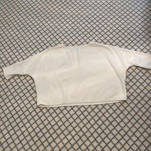 Jamie and the Jones T Top in Natural. Size Medium. Raw Silk.